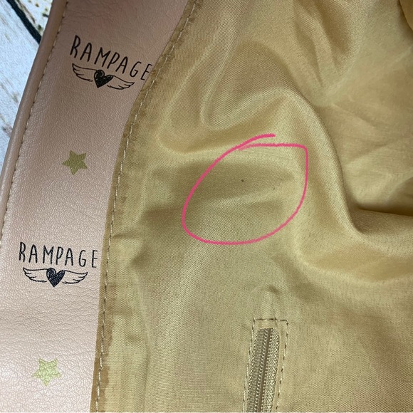 NWT Rampage Wing Logo Shoulder Bag Tote Purse Carryall Roomy Almond Weekender - Picture 12 of 15